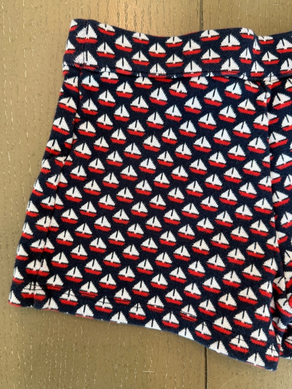 Janie and Jack Toddler Girls’ Pull-On Navy Sailboat Jacquard Shorts • Size 3Y - Picture 12 of 14